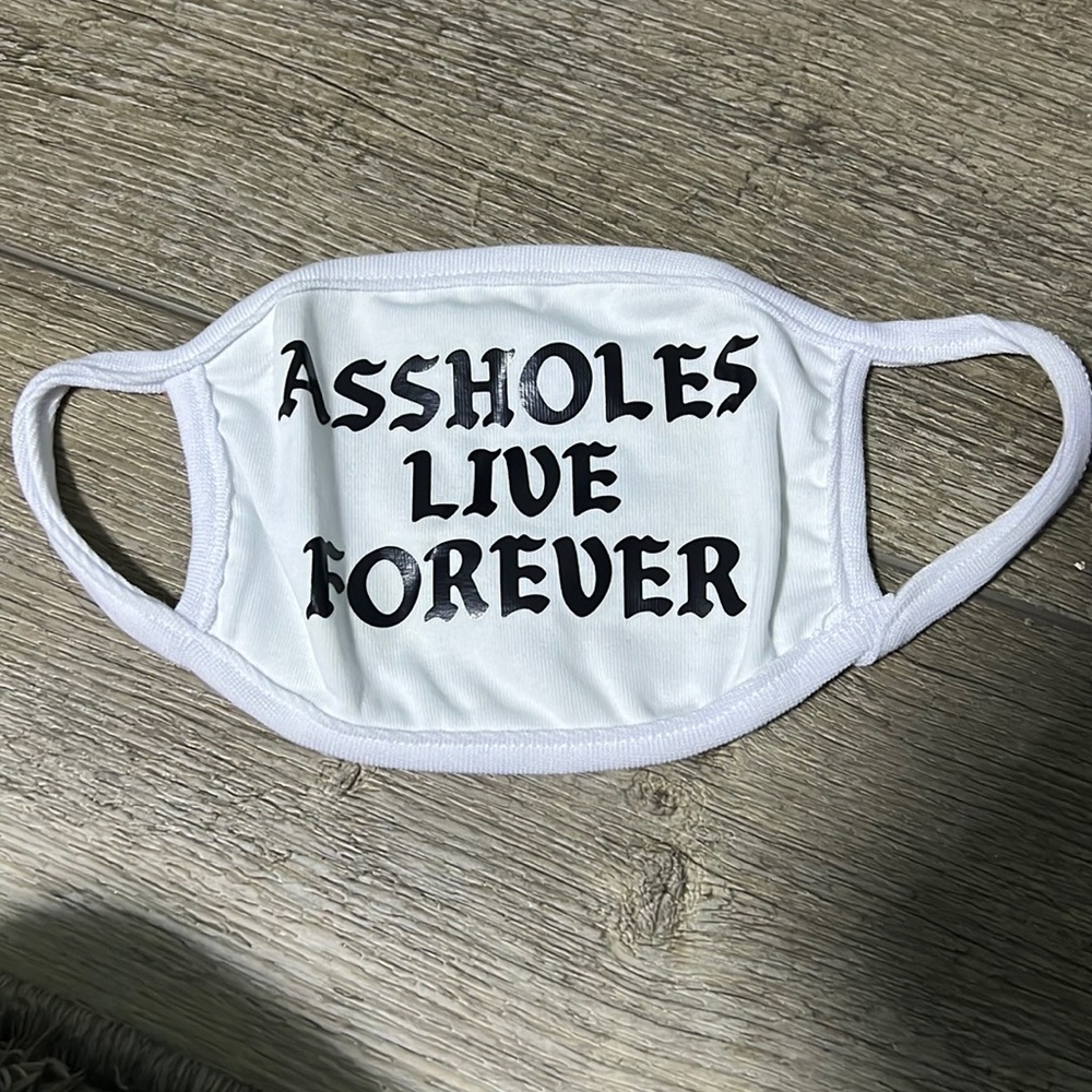 White Assholes live forever mask